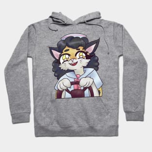 Cute Calico Cat Driving Design Hoodie